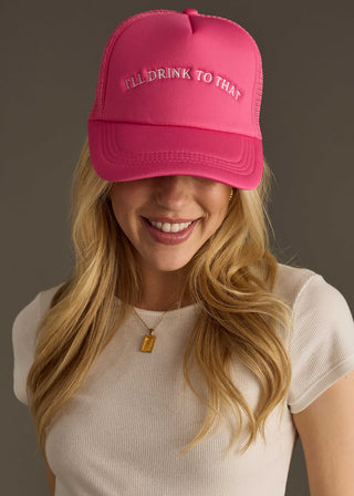 Panache Apparel Co. - I'll Drink To That Trucker Hat - Pink