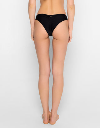 Angela Skimpy Bottom - Black Rib