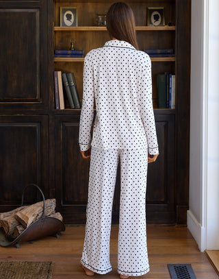 AUSTIN LONG SLEEVE SHIRT - IVORY DOT