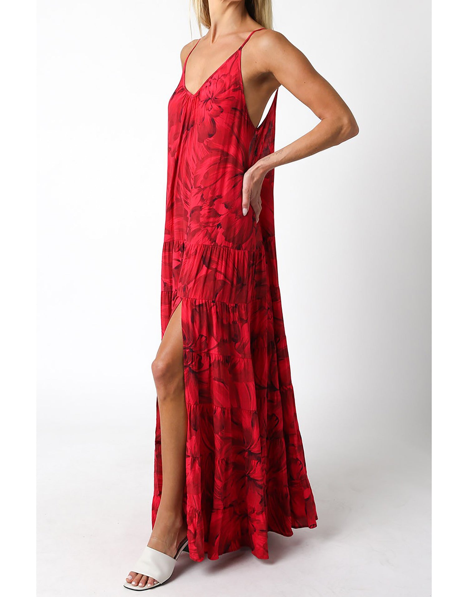 Capri Maxi Dress by Summer Haus - Red Floral