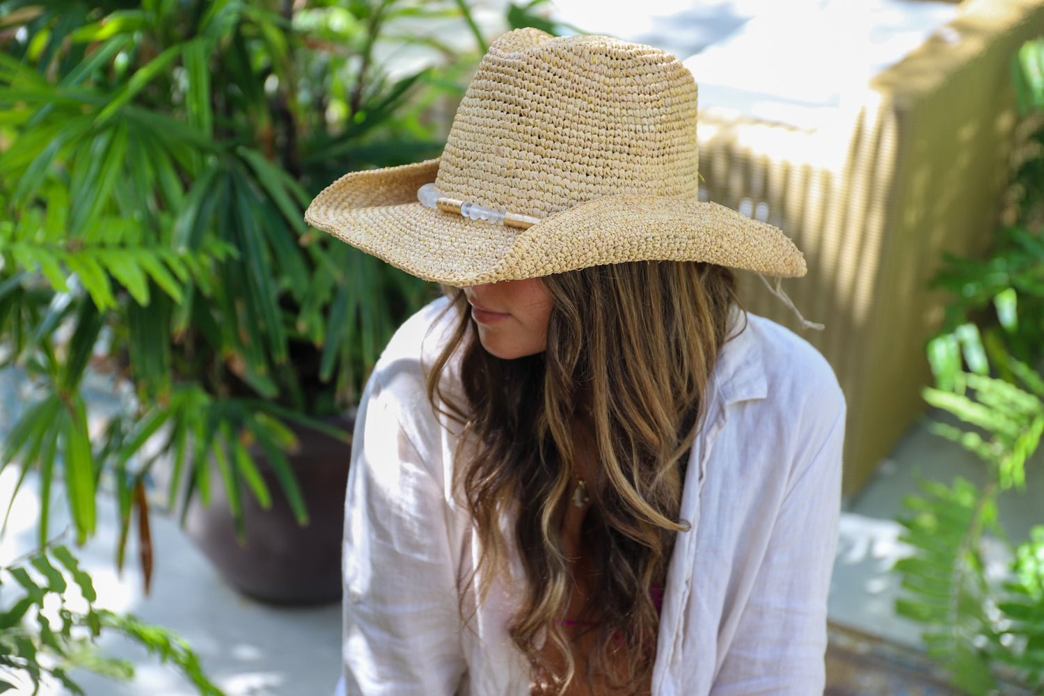 Chrysta Hat by Nikki Beach - Natural/Gold