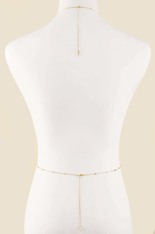 Simple Crystal X Body Chain by Ettika