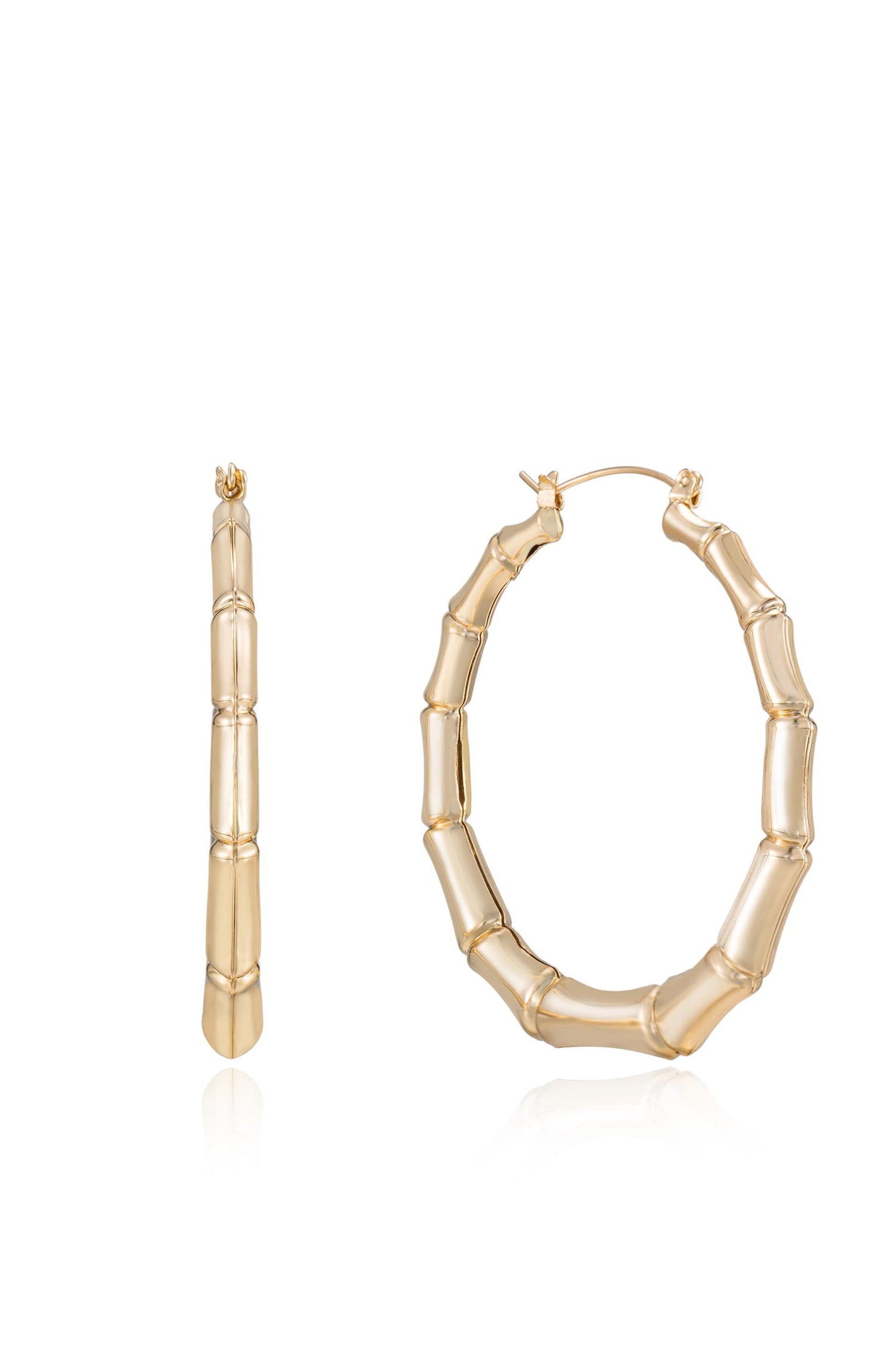 Bamboo Hoop Earrings by Ettika