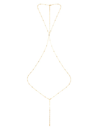 Simple Crystal X Body Chain by Ettika