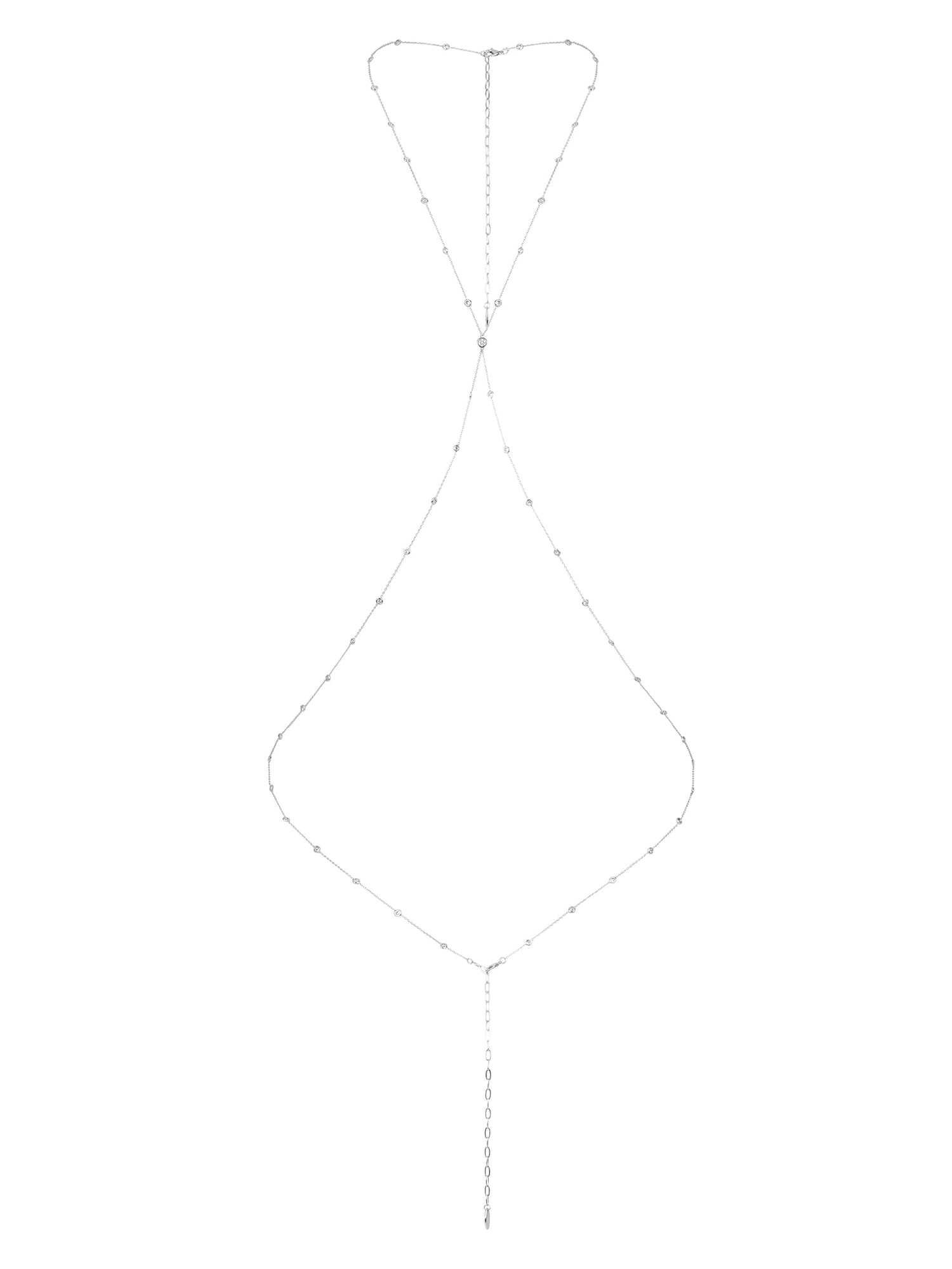 Simple Crystal X Body Chain by Ettika