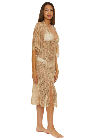GOLDEN MESH COVER-UP by Becca