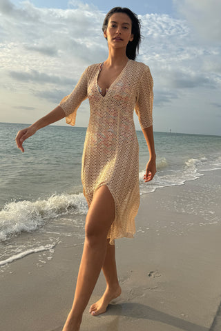 GOLDEN MESH COVER-UP by Becca