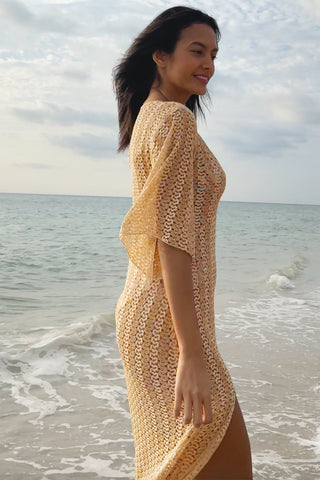 GOLDEN MESH COVER-UP by Becca