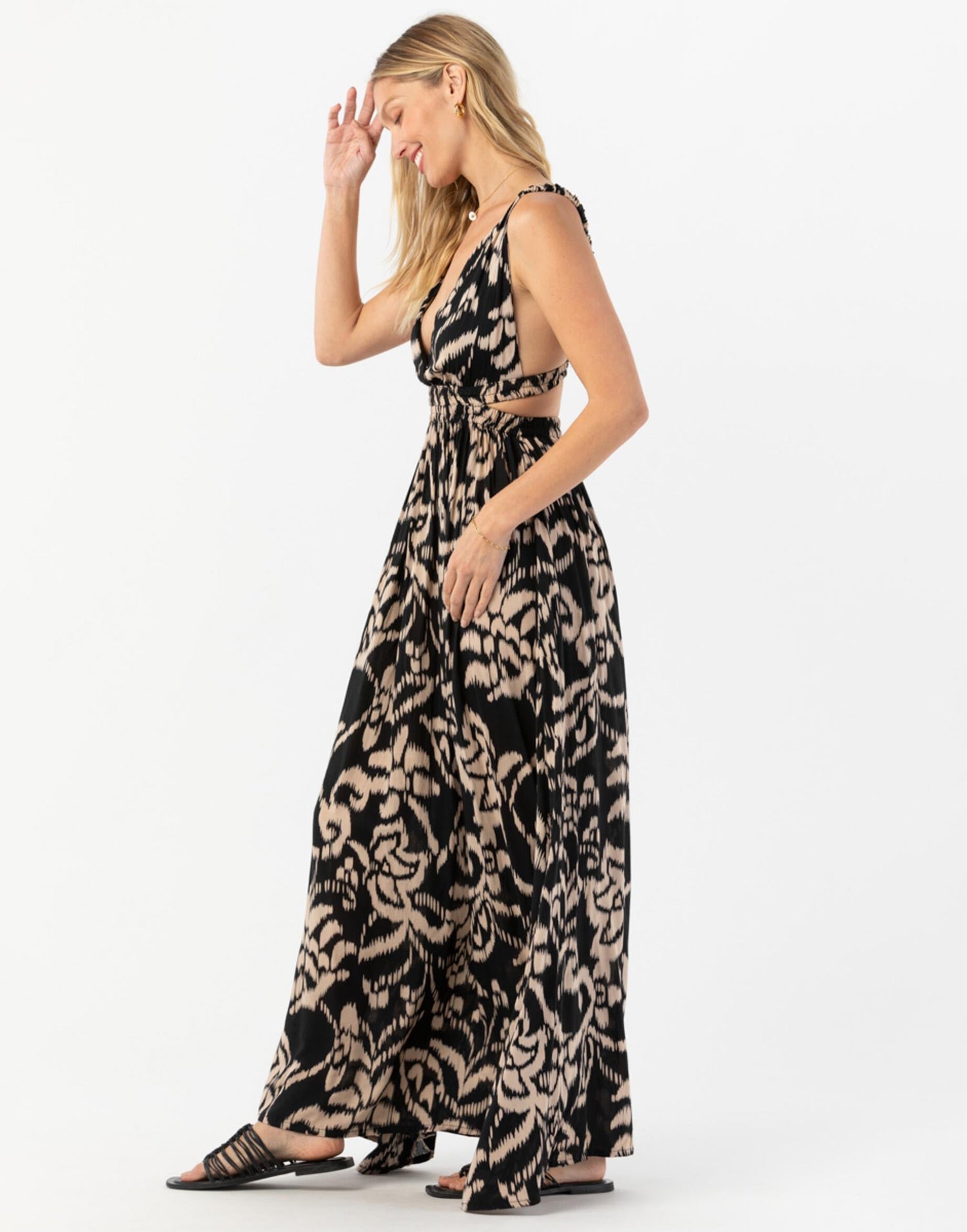 Hope Maxi Dress by Tiare Hawaii in Nomadic Black - Side View