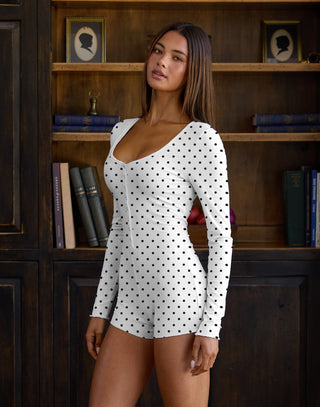 JACKSON ROMPER - IVORY DOT