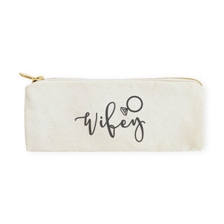 Wifey Cotton Canvas Pencil Case and Travel Pouch