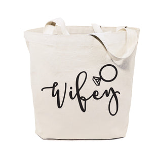 Wifey Wedding Cotton Canvas Tote Bag