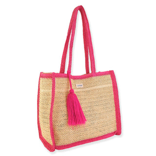 Kira Crochet Shoulder Tote by Sun N Sand - Pink