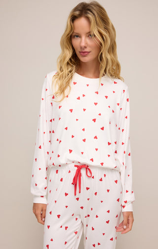 Classic Heart Long Sleeve Top - Rendezvous