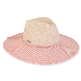 Pink Paper Braid Safari Hat by Sun N Sand - Pink