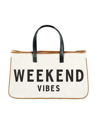 Santa Barbara Design Studio's Weekend Vibes Tote in Canvas - Product Front View