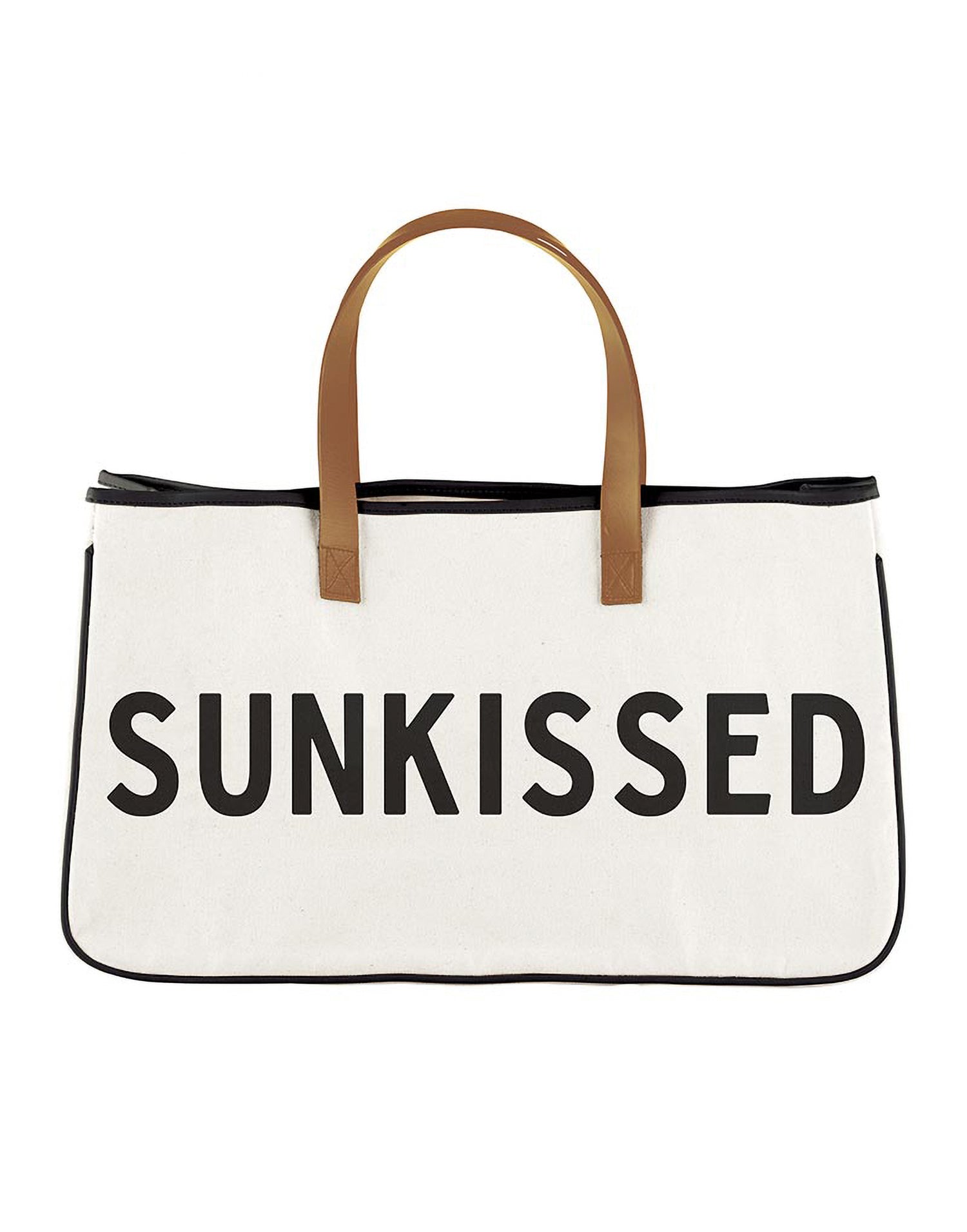 Santa Barbara Design Studio's Sun Kissed Tote in Canvas with Genuine Leather Handles - Product View