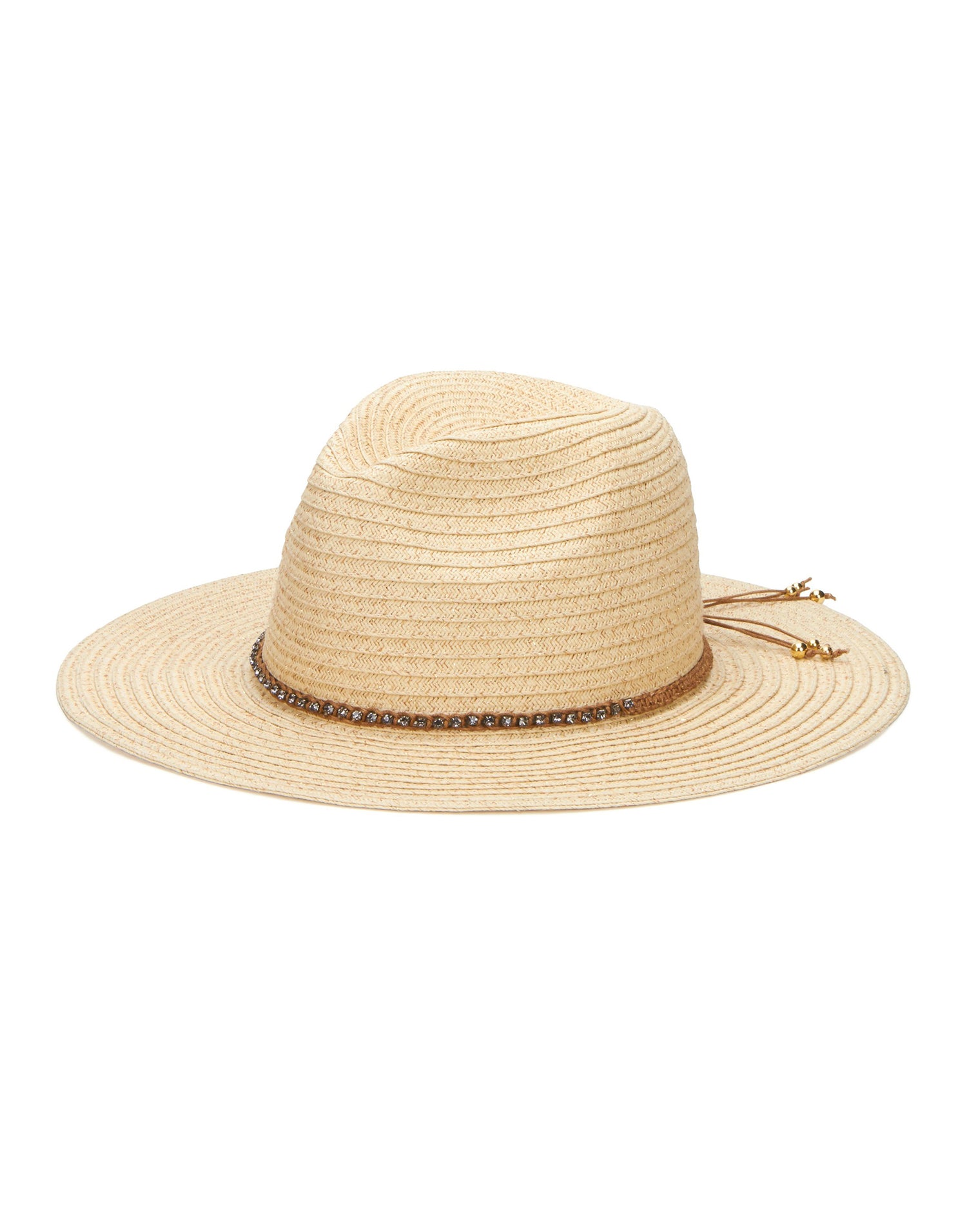 Paperbraid Panama Fedora with Braided Diamond Band in Natural by San Diego Hat Company - Product View