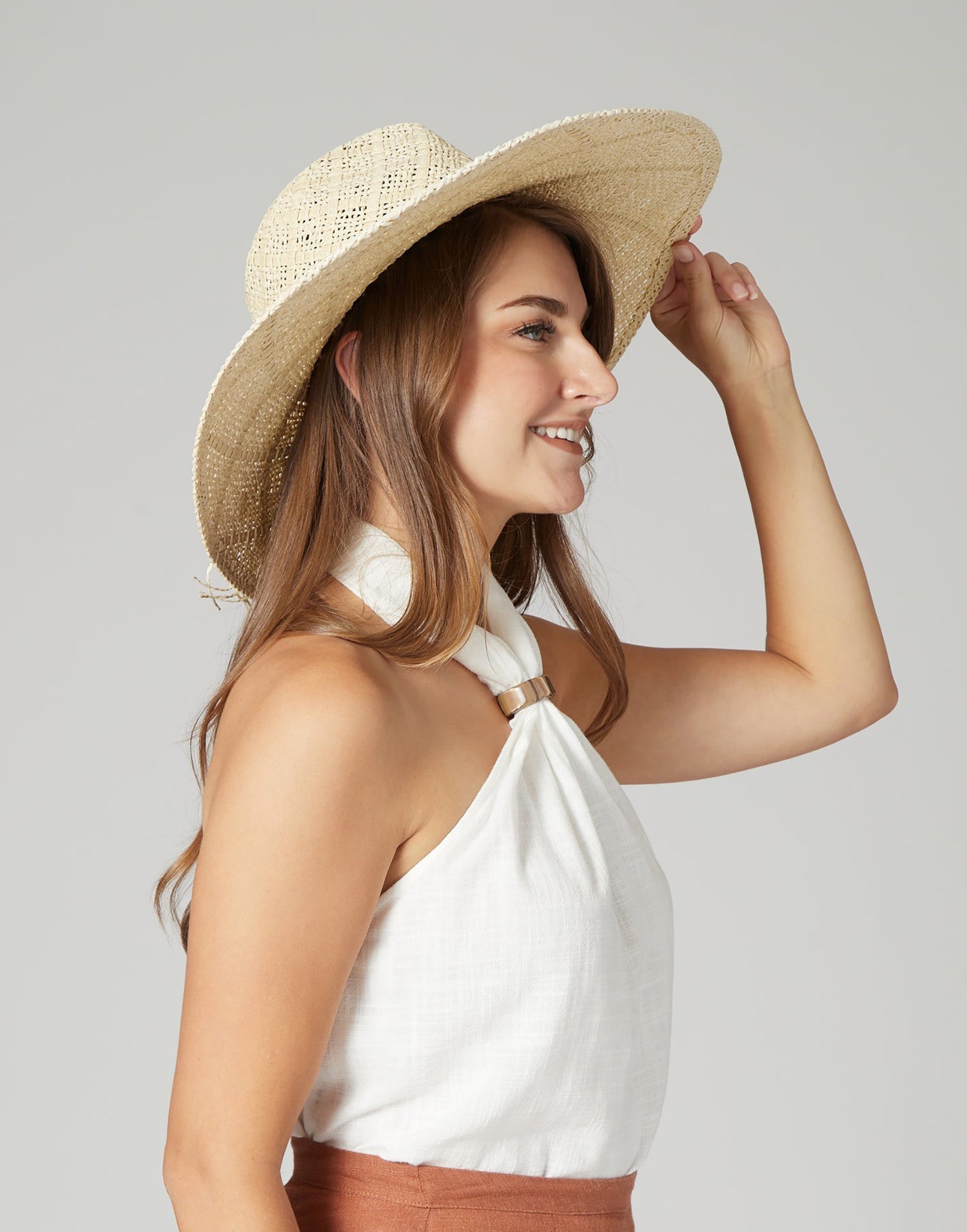 Sun Dialed Fedora by San Diego Hat Company in Natural - Side View