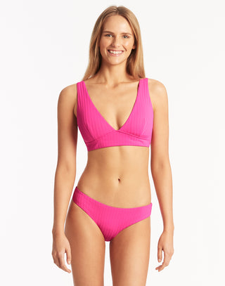 Vesper Mid Bottom by Sea Level in Hot Pink - Front View