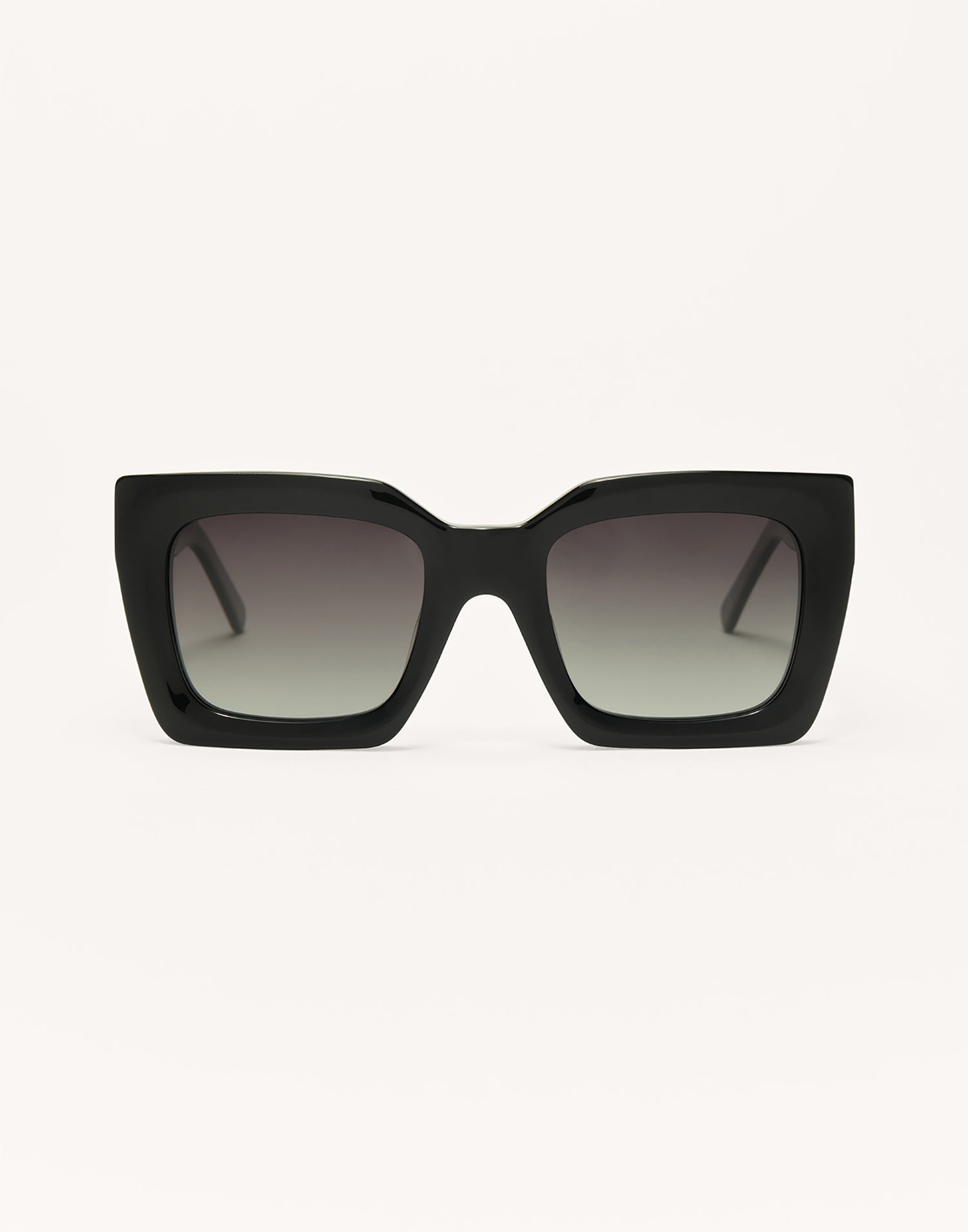 Early Riser Sunglasses by Z Supply in Polished Black - Front View
