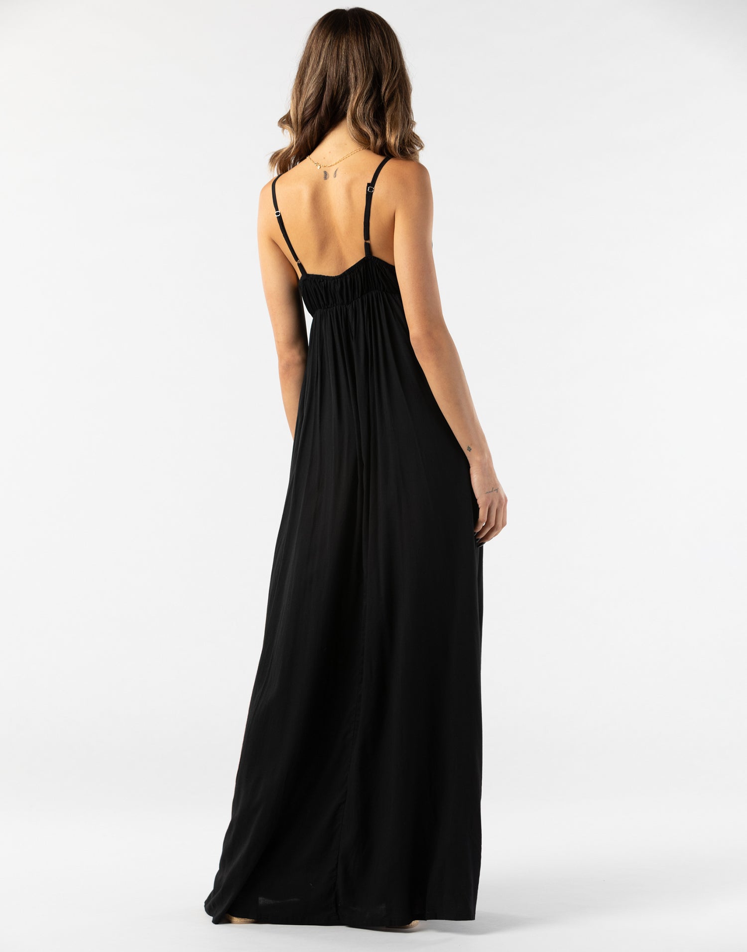 Gracie Maxi Dress by Tiare Hawaii in Black - Back View